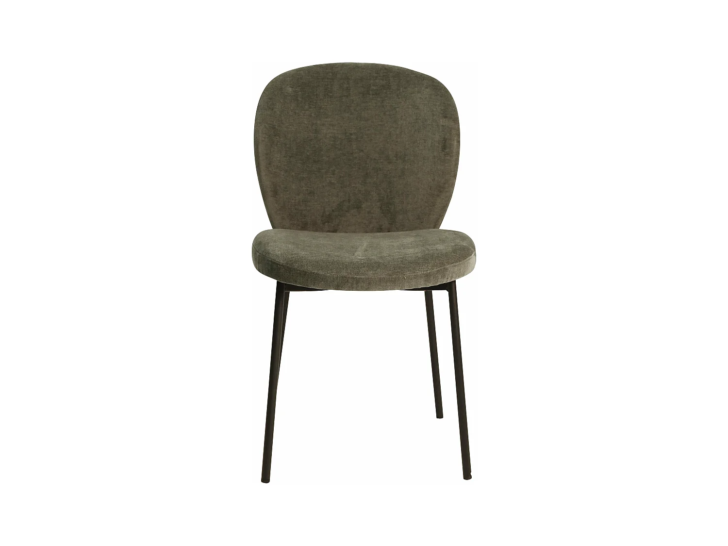 Chaise repas tissu vert foncé Alba