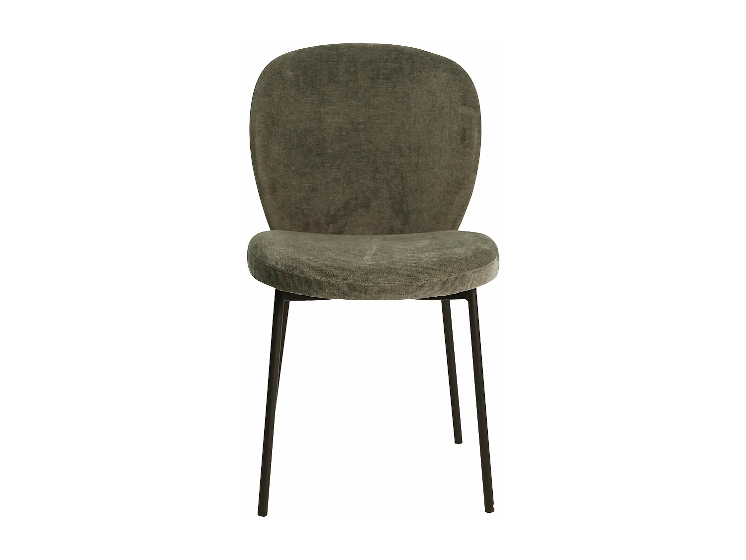 Chaise repas tissu vert foncé Alba