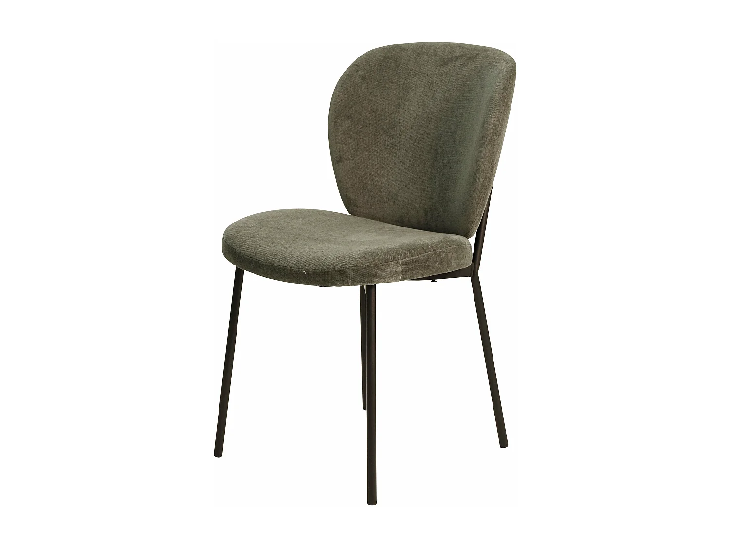 Chaise repas tissu vert foncé Alba