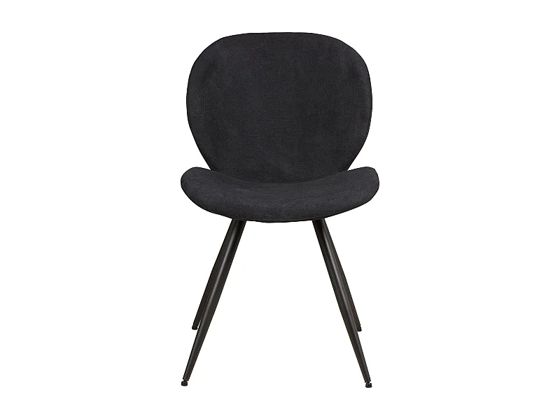 Chaise repas tissu noir Zinia