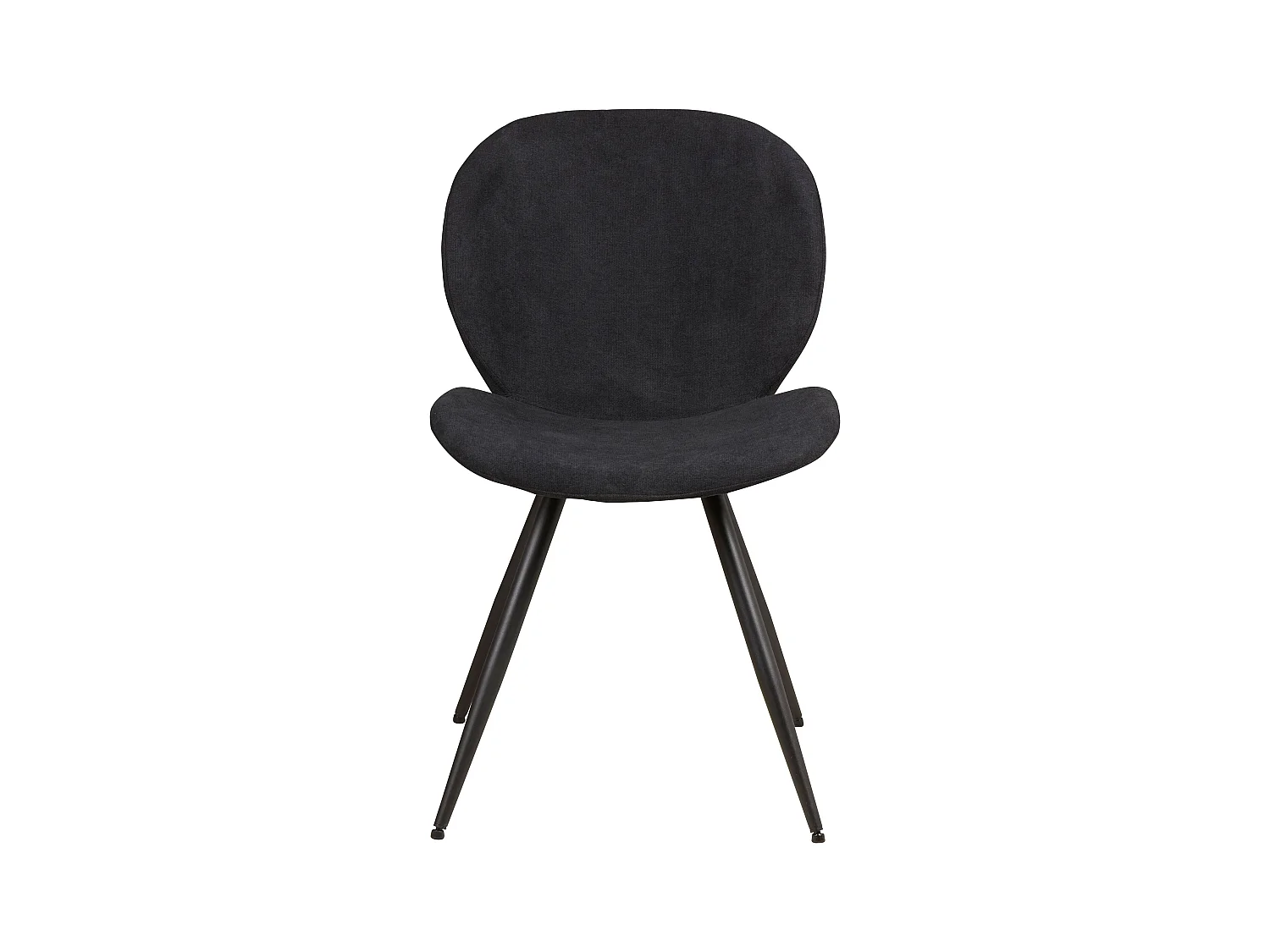 Chaise repas tissu noir Zinia