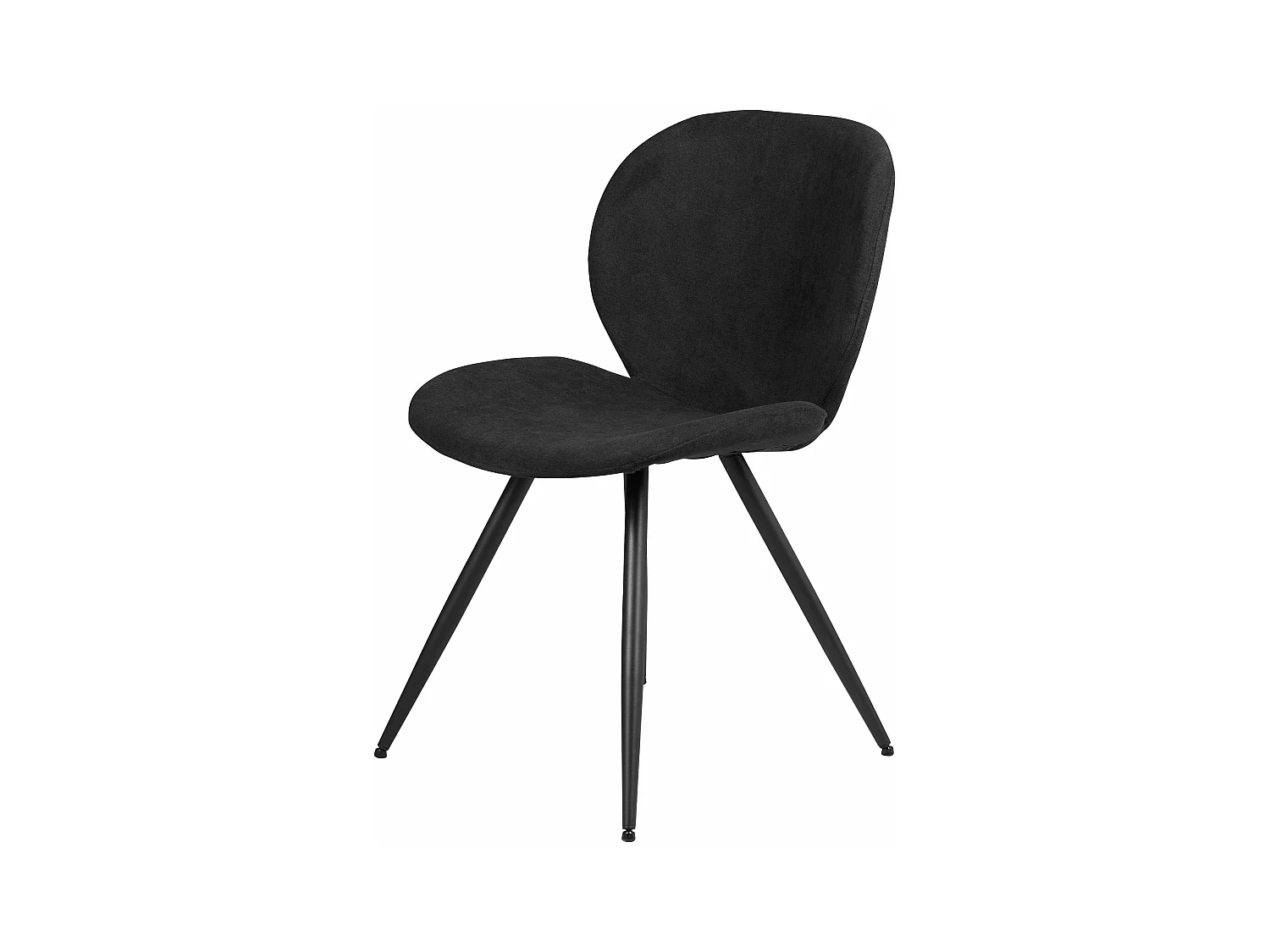 Chaise repas tissu noir Zinia