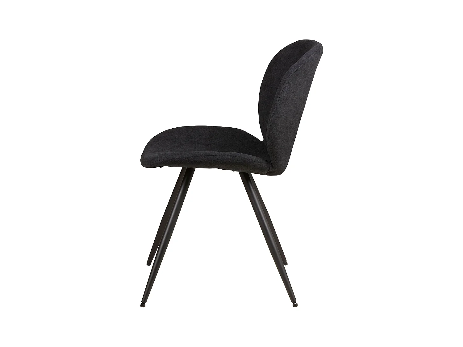 Chaise repas tissu noir Zinia
