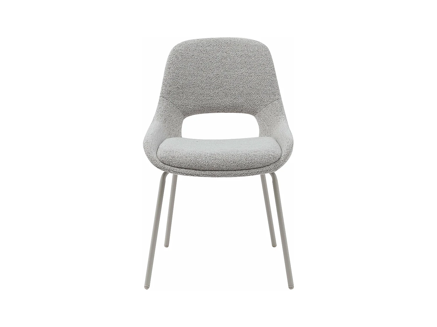 Chaise repas tissu marron et crème