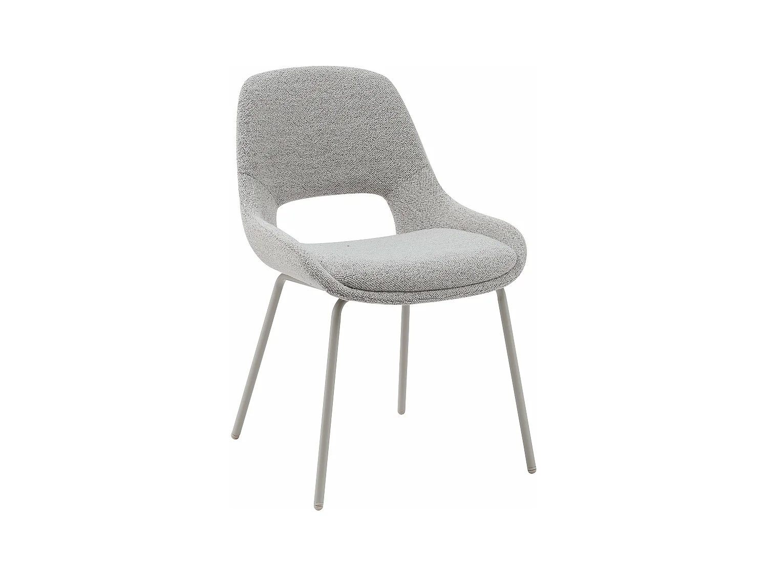 Chaise repas tissu marron et crème