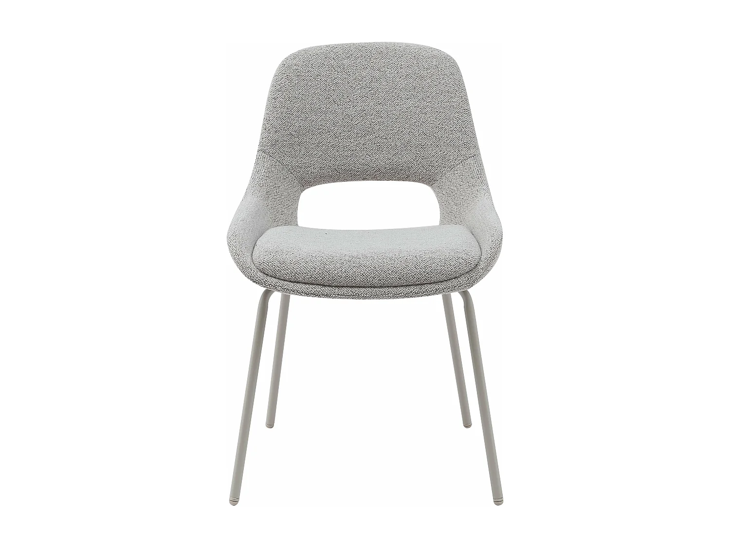 Chaise repas tissu marron et crème