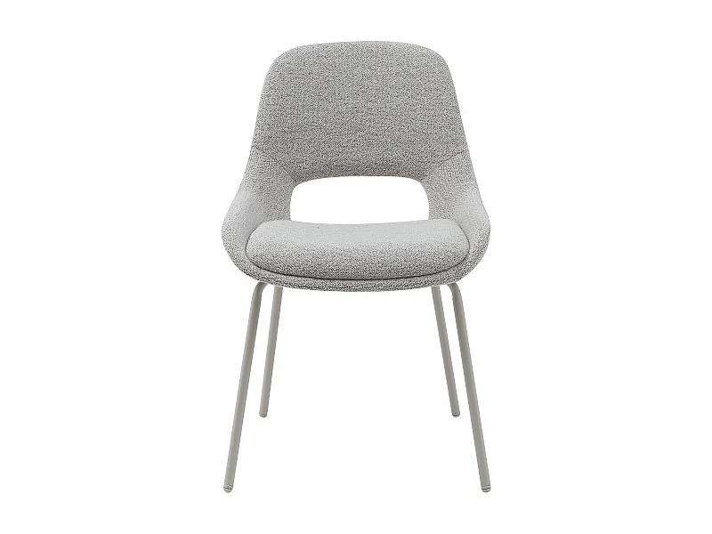 Chaise repas tissu marron et crème