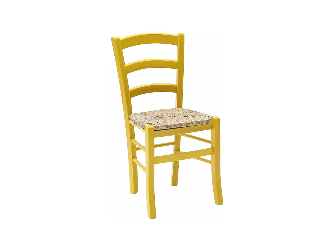 Lot de 2 chaises rembourrées en bois jaune 43x42x88 cm - CENISIA