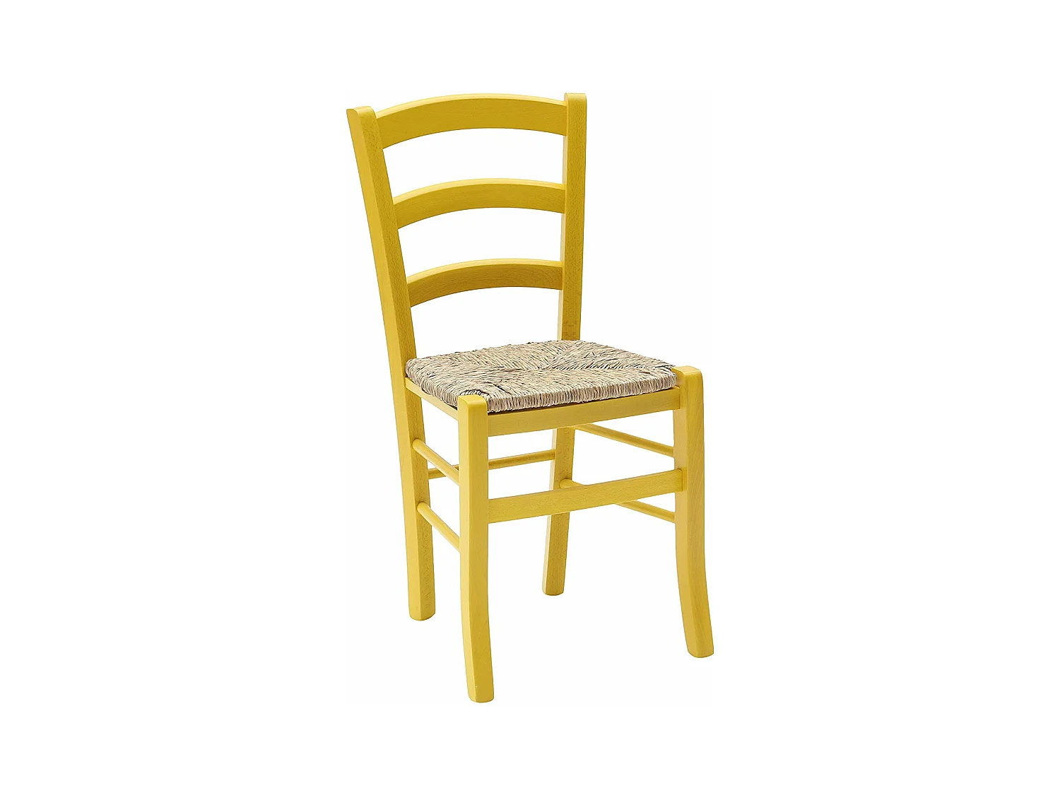 Lot de 2 chaises rembourrées en bois jaune 43x42x88 cm - CENISIA