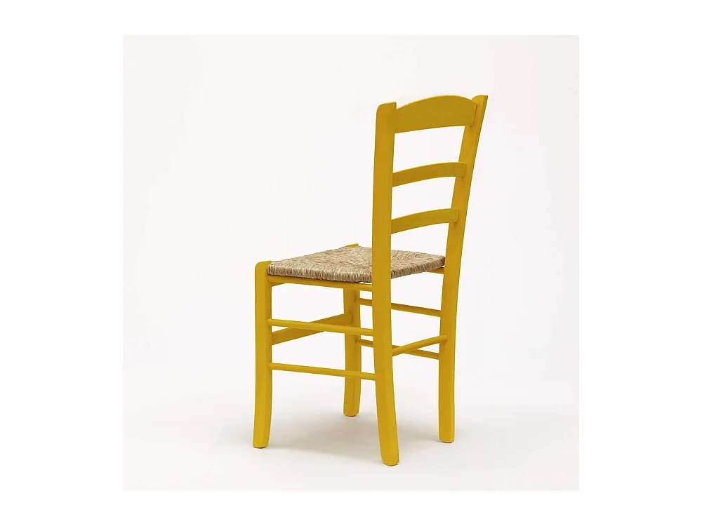 Lot de 2 chaises rembourrées en bois jaune 43x42x88 cm - CENISIA