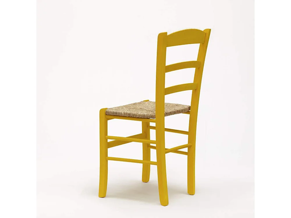 Lot de 2 chaises rembourrées en bois jaune 43x42x88 cm - CENISIA