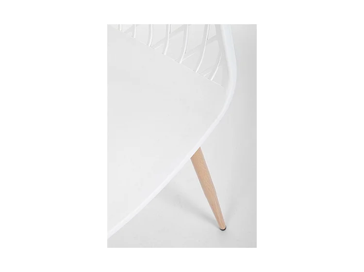 Lot de 4 chaises en polypropylène blanc avec pieds en métal - OPTIK