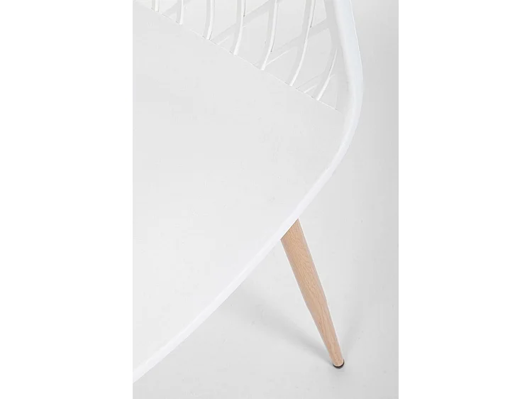 Lot de 4 chaises en polypropylène blanc avec pieds en métal - OPTIK