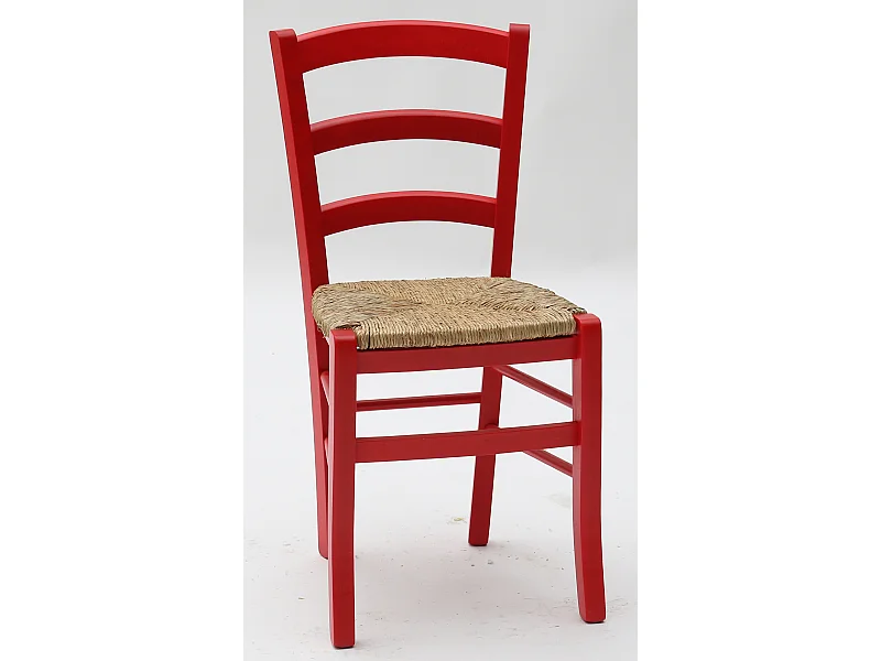 Lot de 2 chaises rembourrées en bois rouge 43x42x88 cm - CENISIA