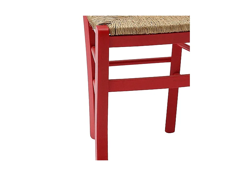 Lot de 2 chaises rembourrées en bois rouge 43x42x88 cm - CENISIA