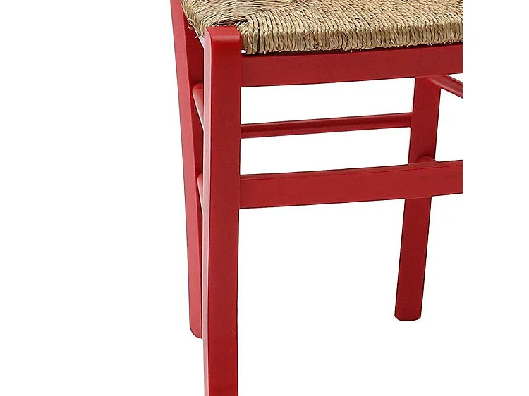 Lot de 2 chaises rembourrées en bois rouge 43x42x88 cm - CENISIA