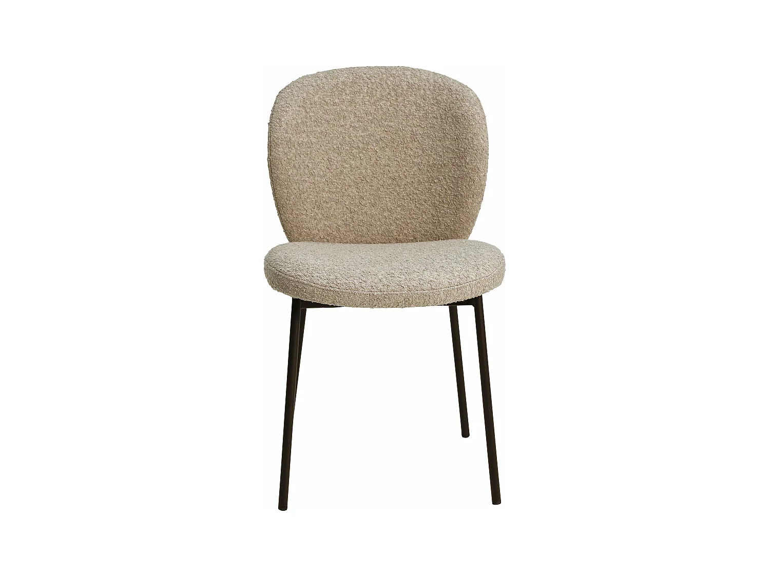 Chaise repas effet laine bouclée sable  Alba
