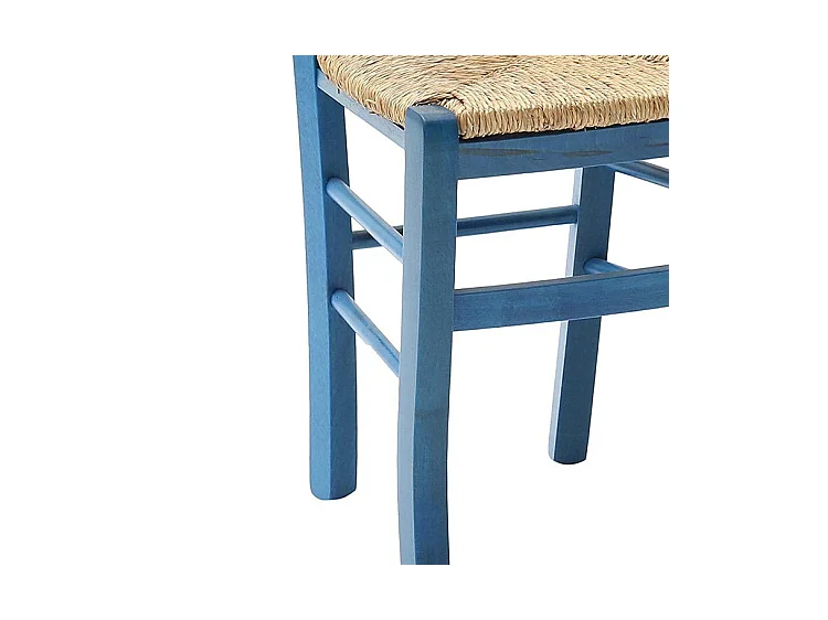 Lot de 2 chaises rembourrées en bois bleu 43x42x88 cm - CENISIA