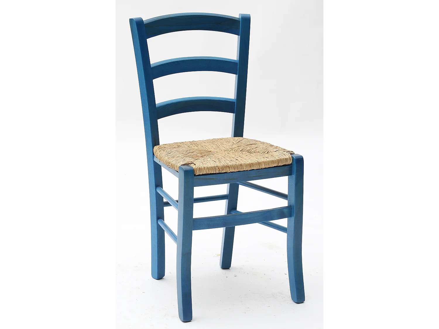 Lot de 2 chaises rembourrées en bois bleu 43x42x88 cm - CENISIA