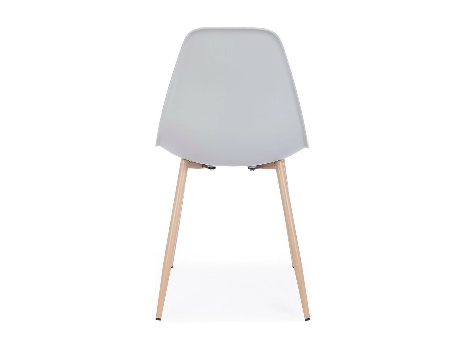 Lot de 4 chaises en polypropylène gris avec pieds en métal - MANDY