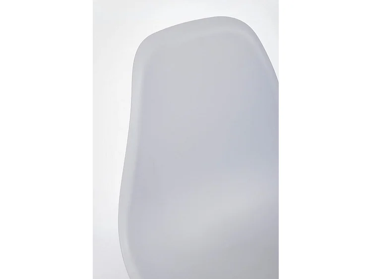 Lot de 4 chaises en polypropylène gris avec pieds en métal - MANDY