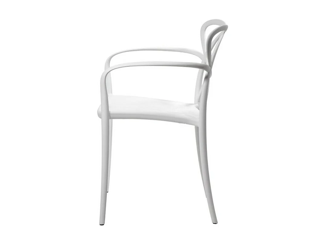 Lot de 4 fauteuils en polypropylène blanc - LONG ISLAND
