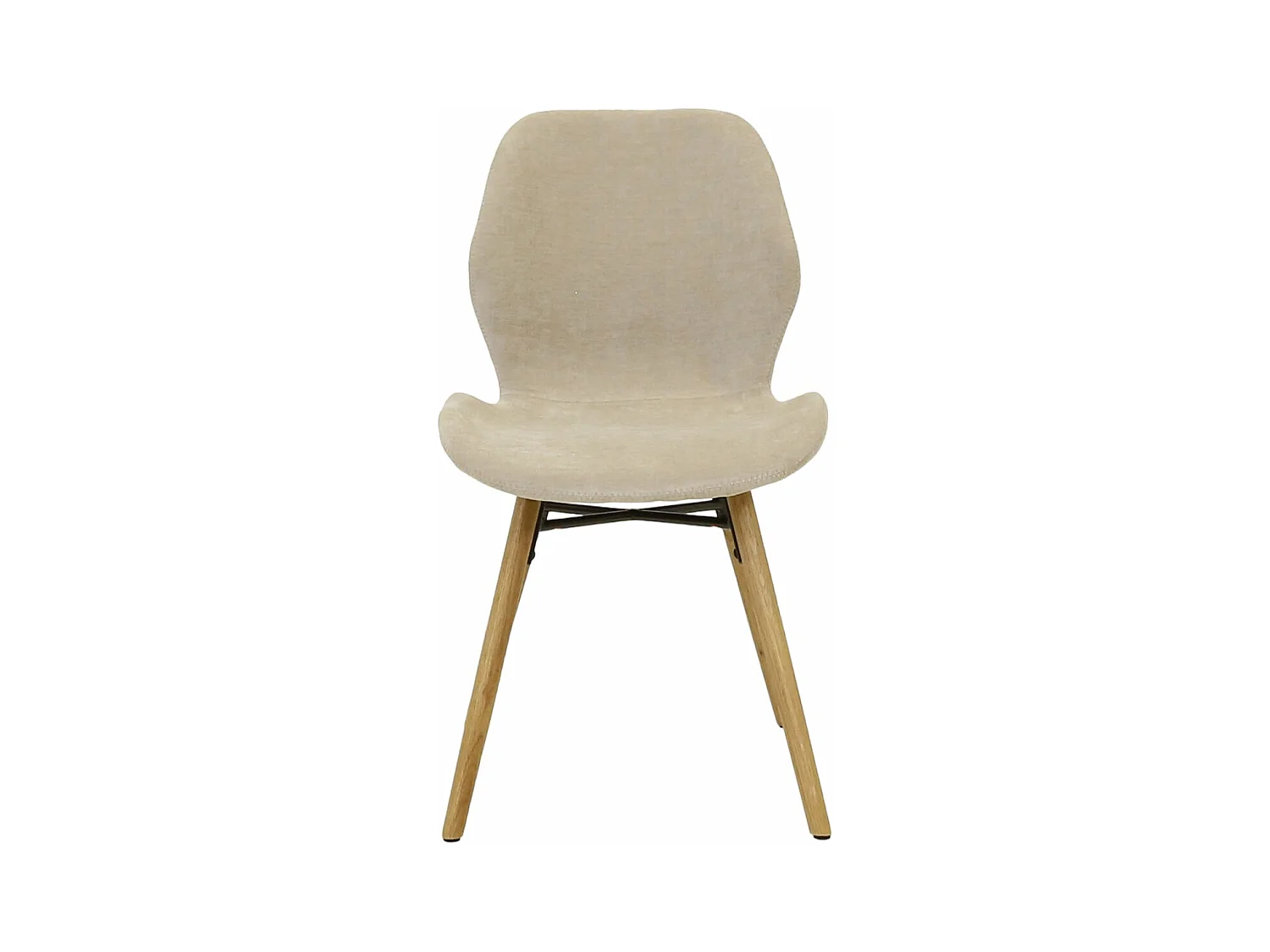 Chaise tissu soft touch sable KERI