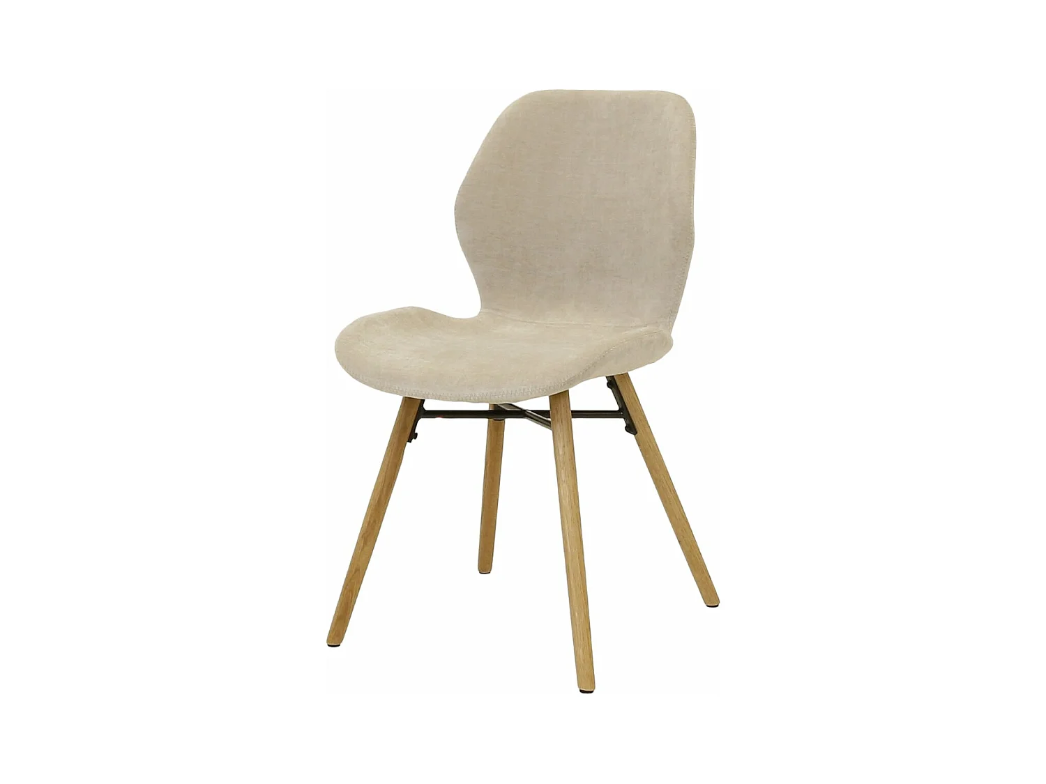 Chaise tissu soft touch sable KERI