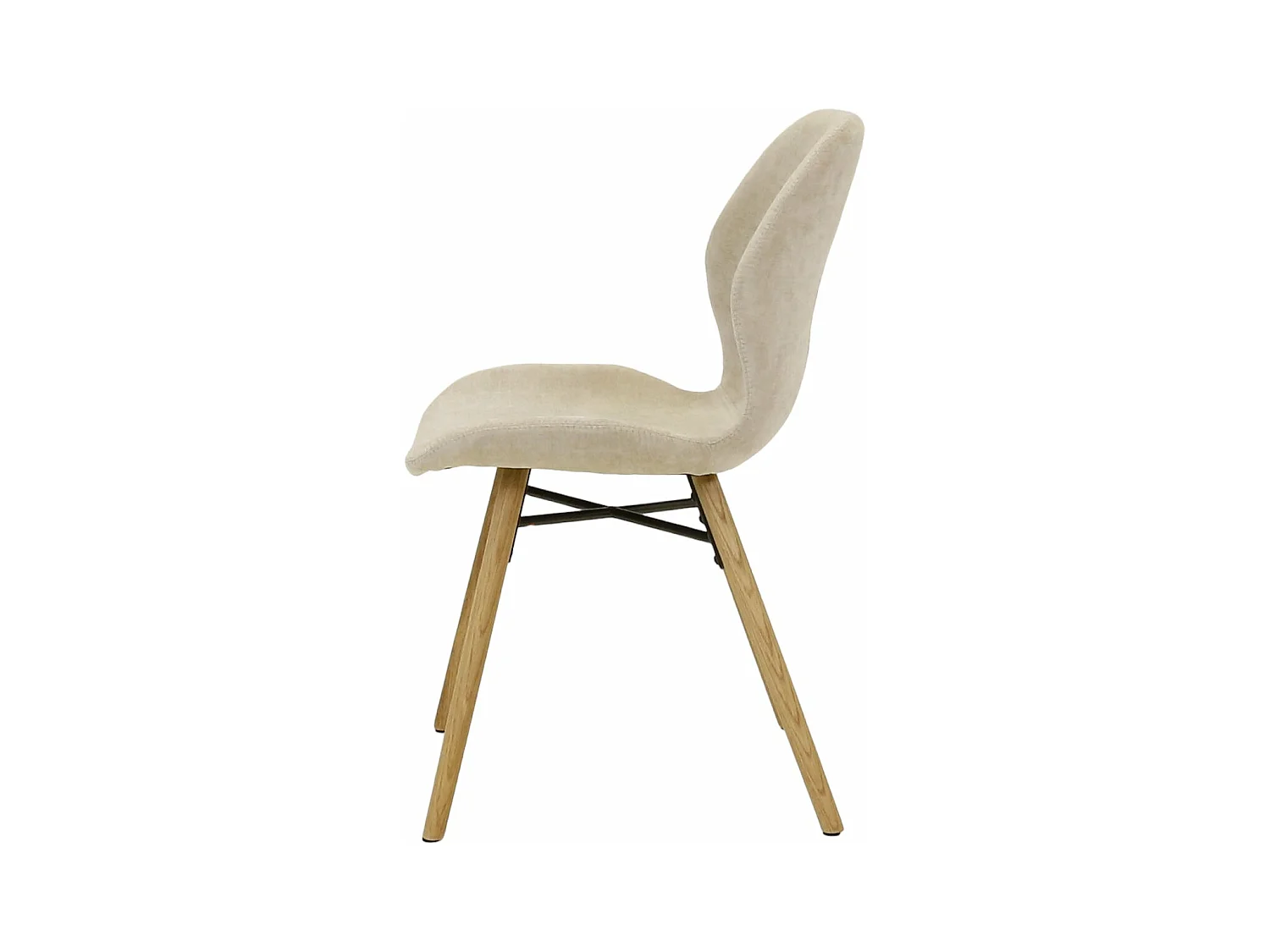 Chaise tissu soft touch sable KERI