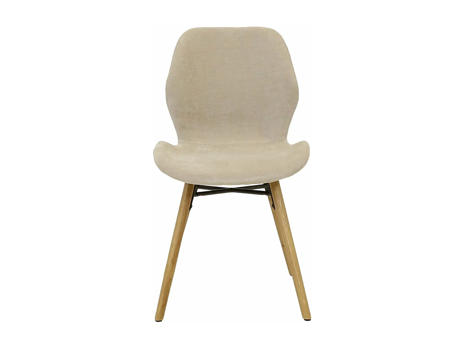 Chaise tissu soft touch sable KERI