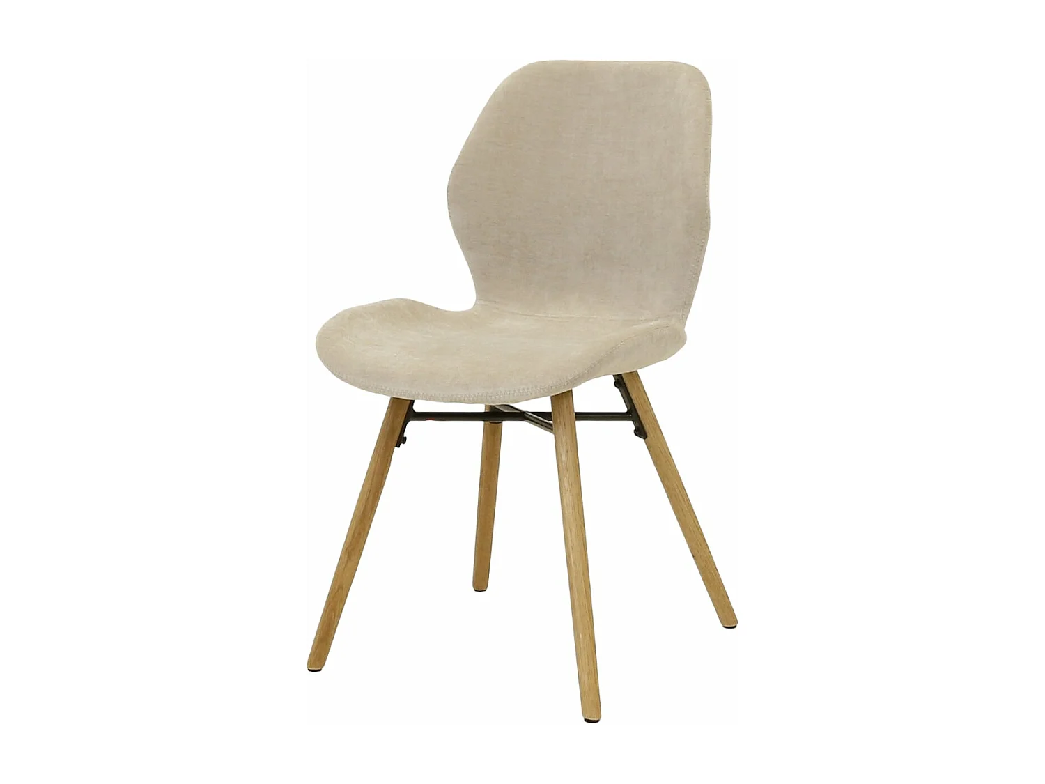 Chaise tissu soft touch sable KERI