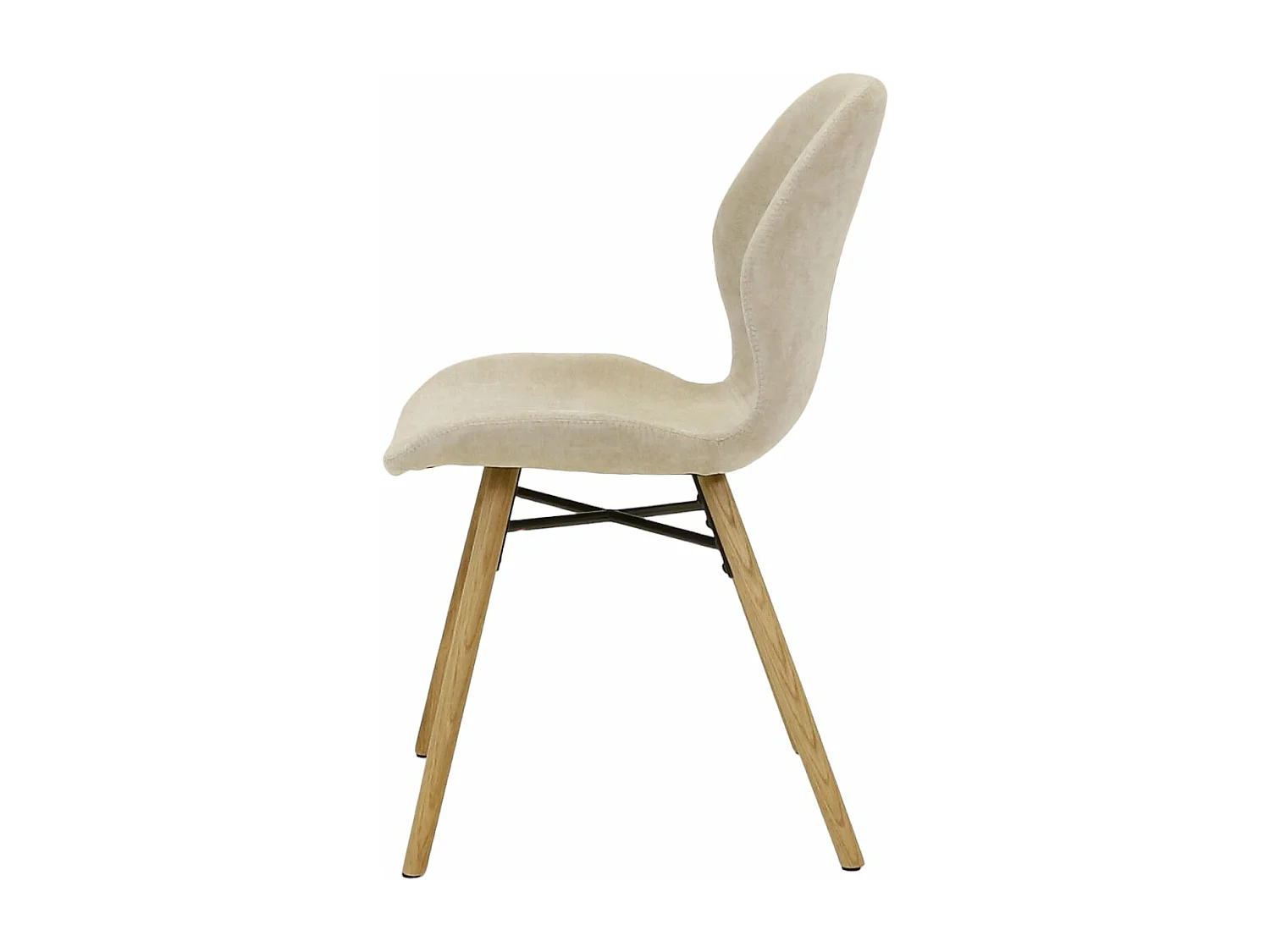 Chaise tissu soft touch sable KERI