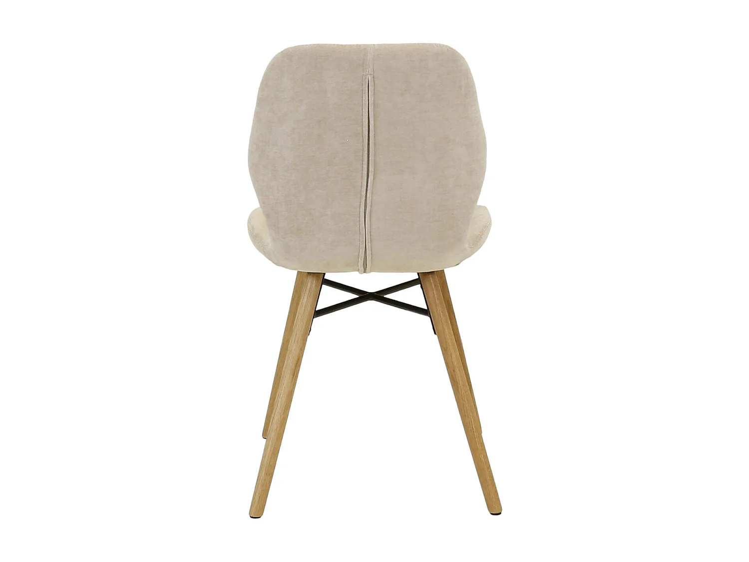 Chaise tissu soft touch sable KERI