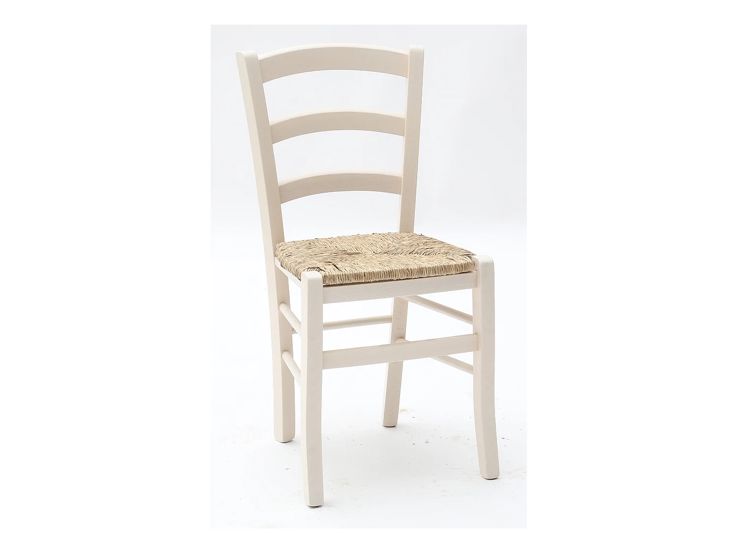 Lot de 2 chaises rembourrées en bois blanc 43x42x88 cm - CENISIA