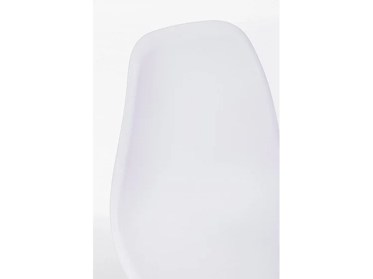 Lot de 4 chaises en polypropylène blanc avec pieds en bois - MANDY