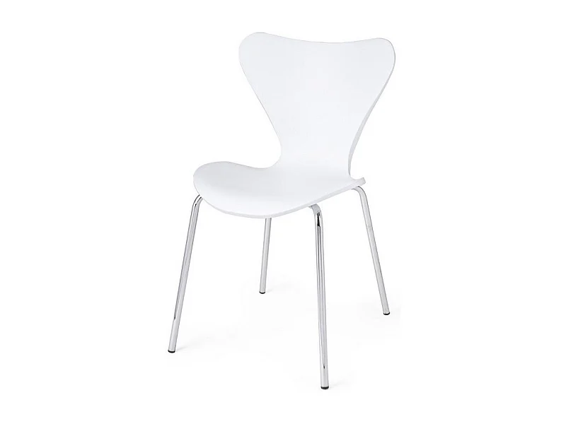 Lote de 4 sillas de polipropileno blanco - COCONUT