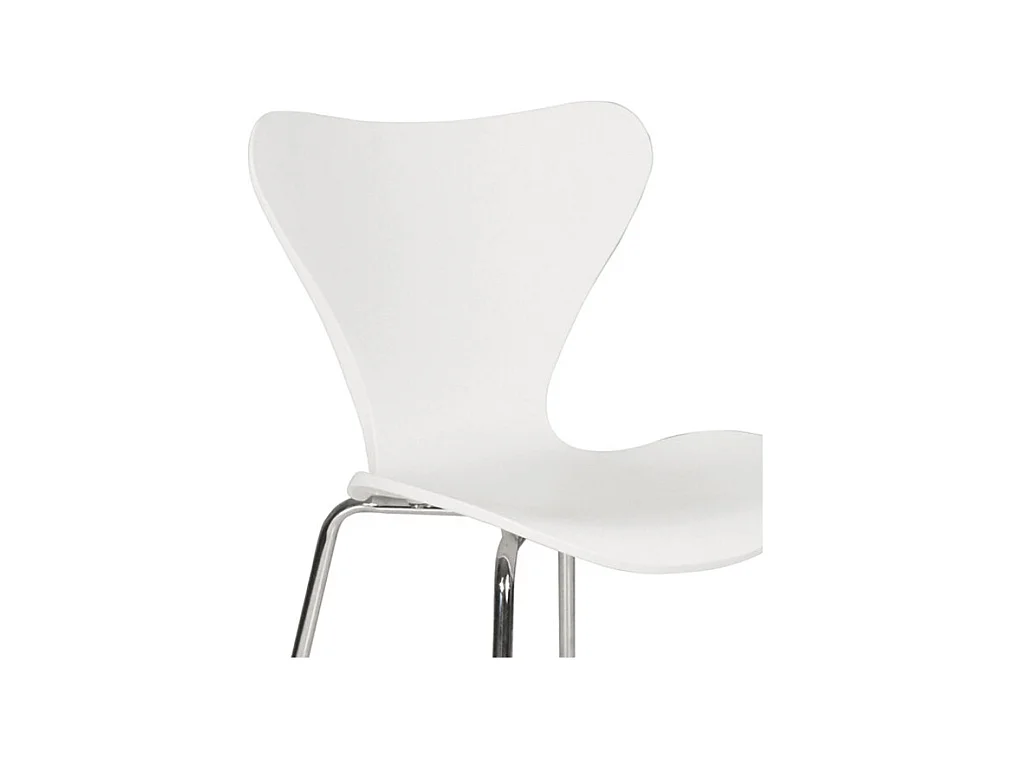Lot de 4 chaises en polypropylène blanc - COCONUT