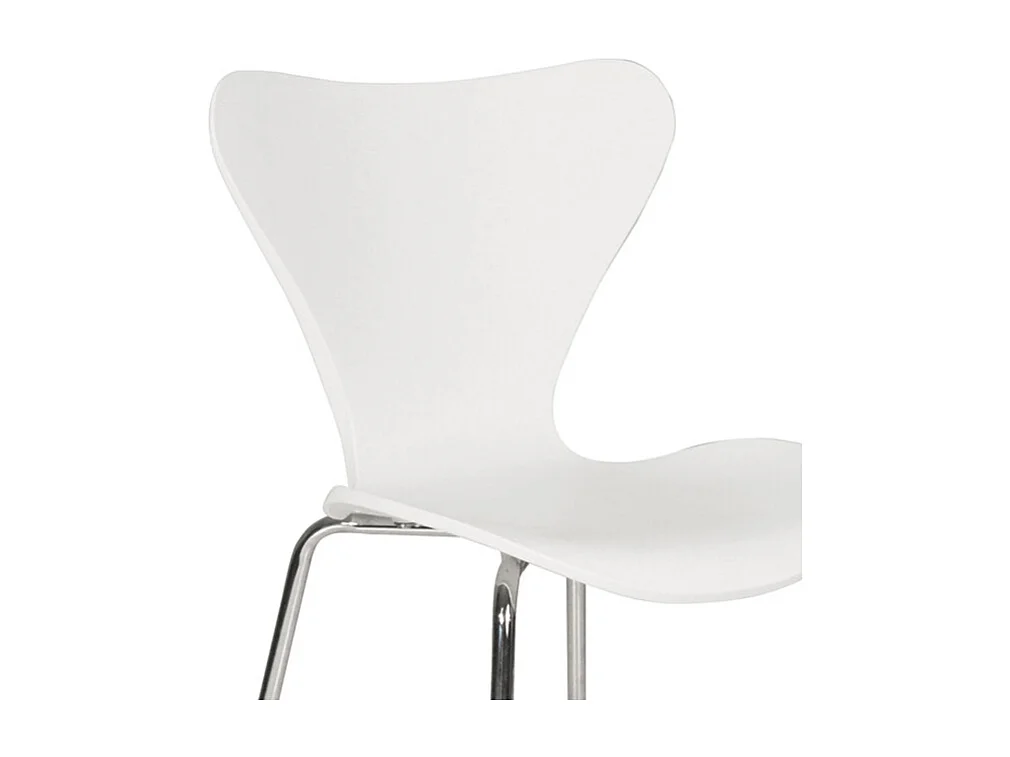 Lot de 4 chaises en polypropylène blanc - COCONUT