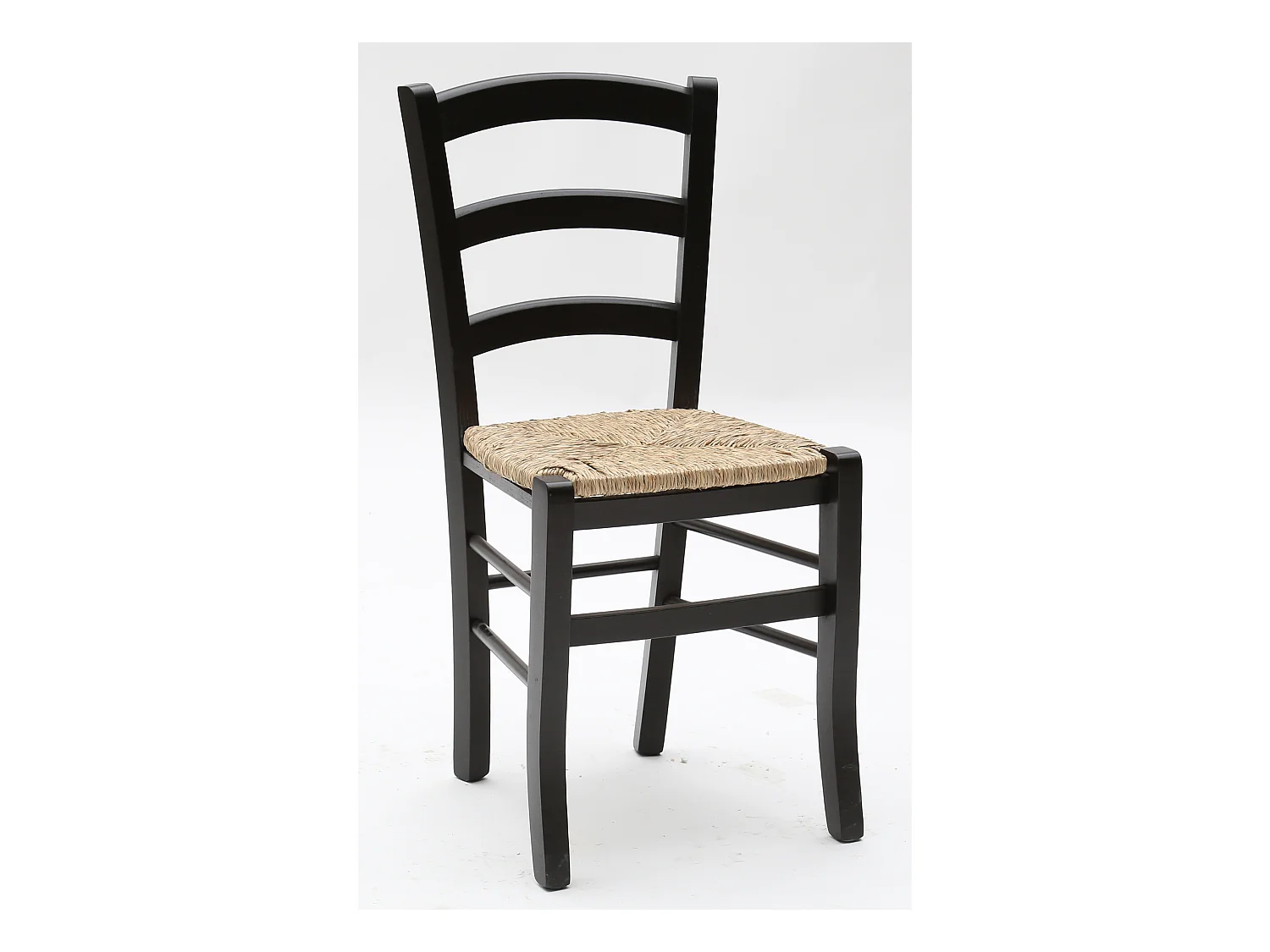 Lot de 2 chaises en bois noir rembourrées 43x42x88 cm - CENISIA