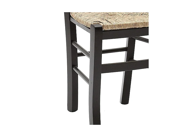 Lot de 2 chaises en bois noir rembourrées 43x42x88 cm - CENISIA