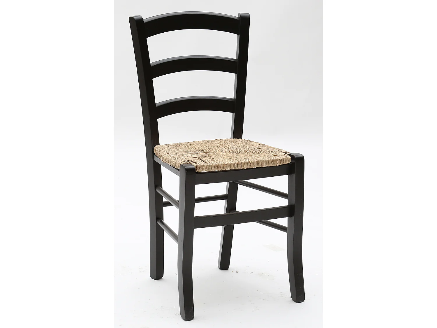 Lot de 2 chaises en bois noir rembourrées 43x42x88 cm - CENISIA