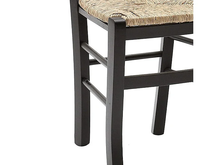 Lot de 2 chaises en bois noir rembourrées 43x42x88 cm - CENISIA