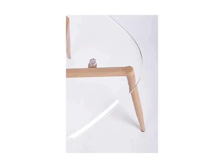 Lot de 4 chaises en polypropylène transparent et pieds en métal - MANDY