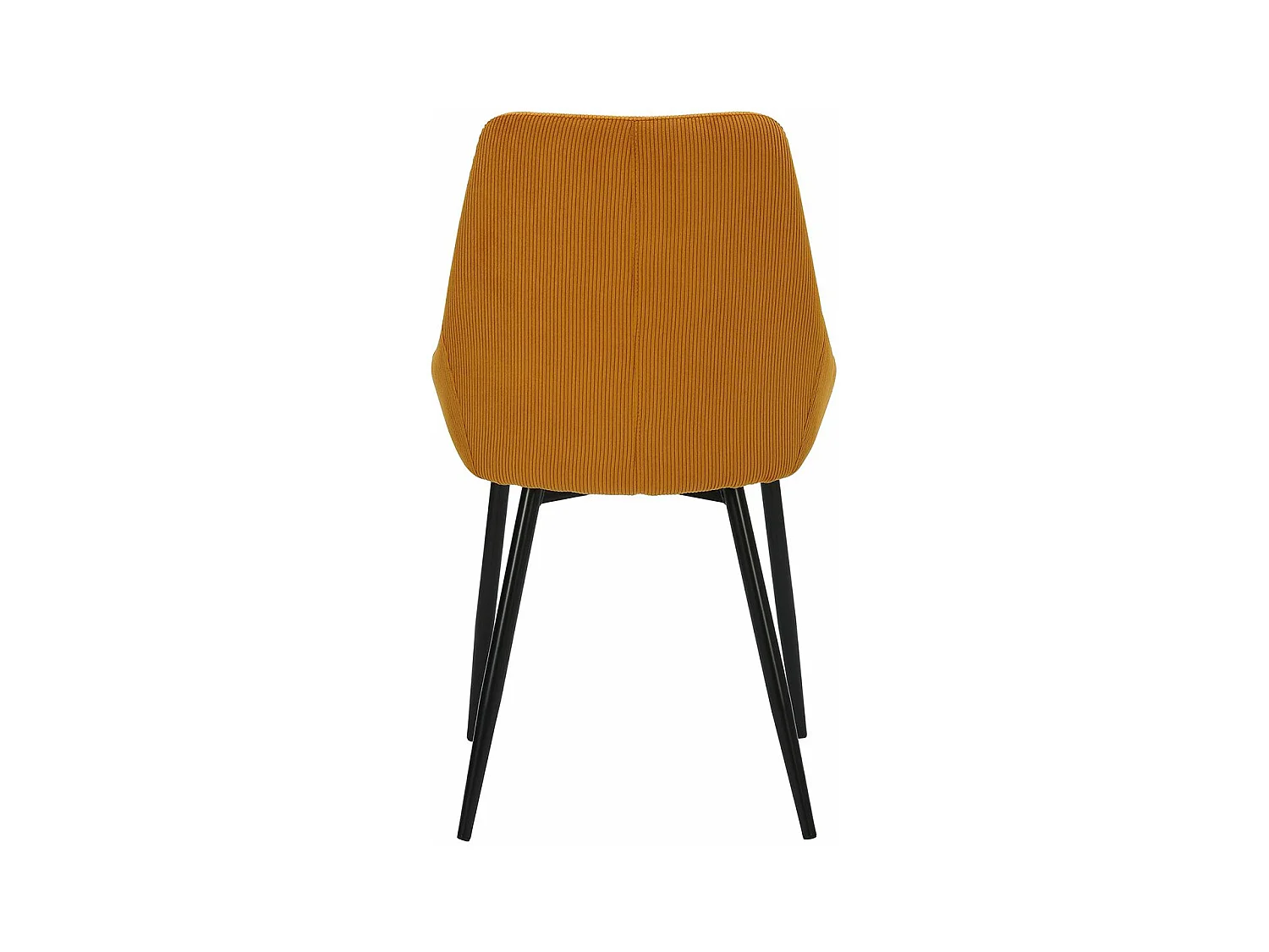 Chaise en velours côtelé jaune curry BARI