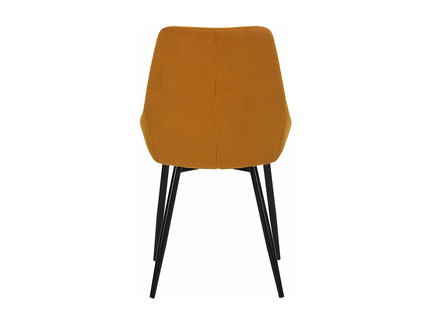 Chaise en velours côtelé jaune curry BARI