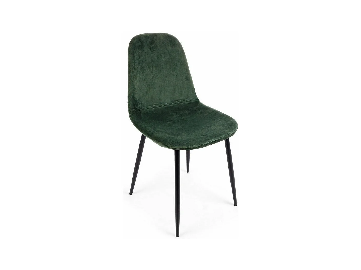 Lot de 4 chaises en velours vert foncé - IRELIA