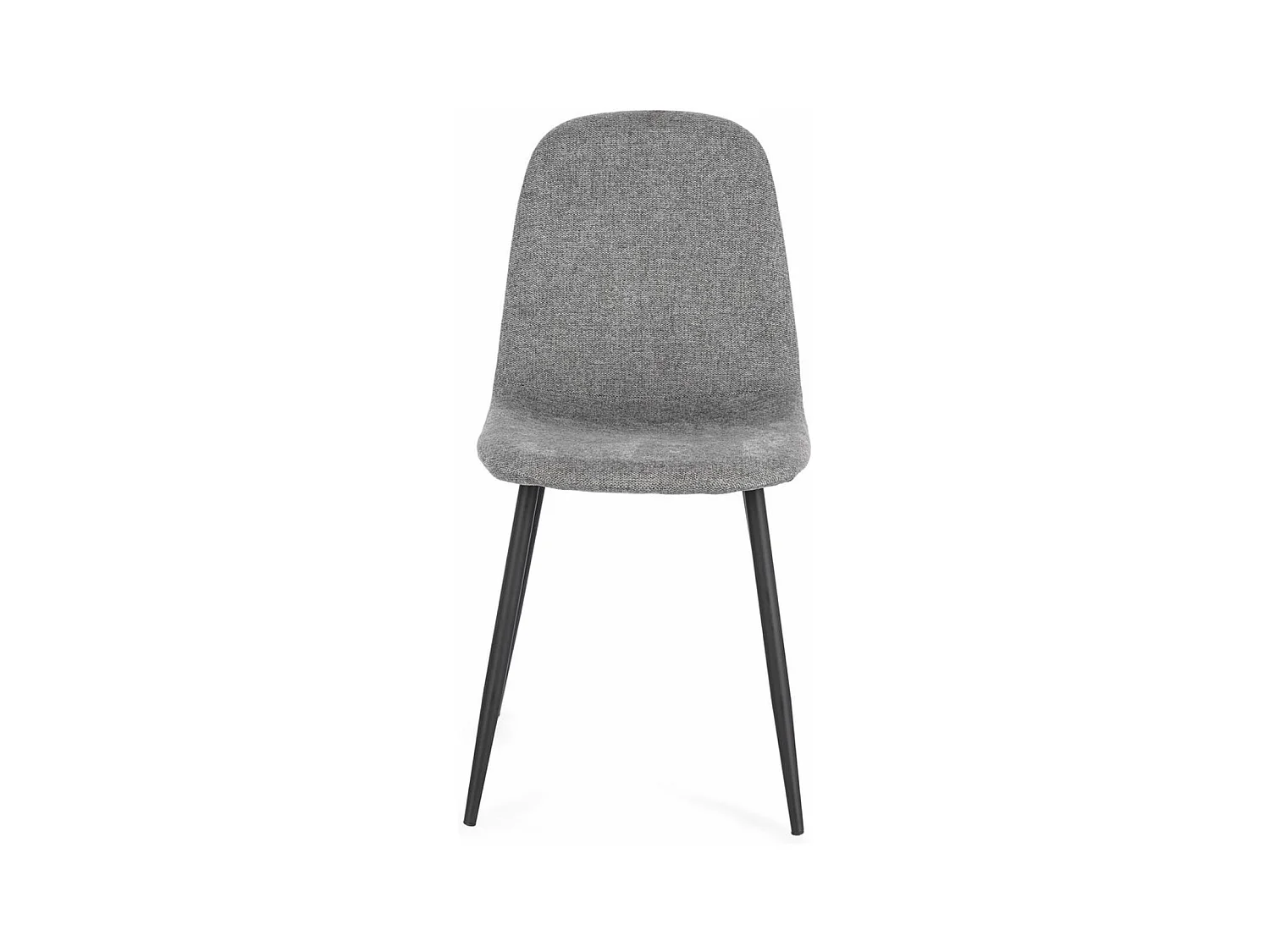 Lot de 4 chaises en tissu gris foncé et acier anthracite - IRELIA