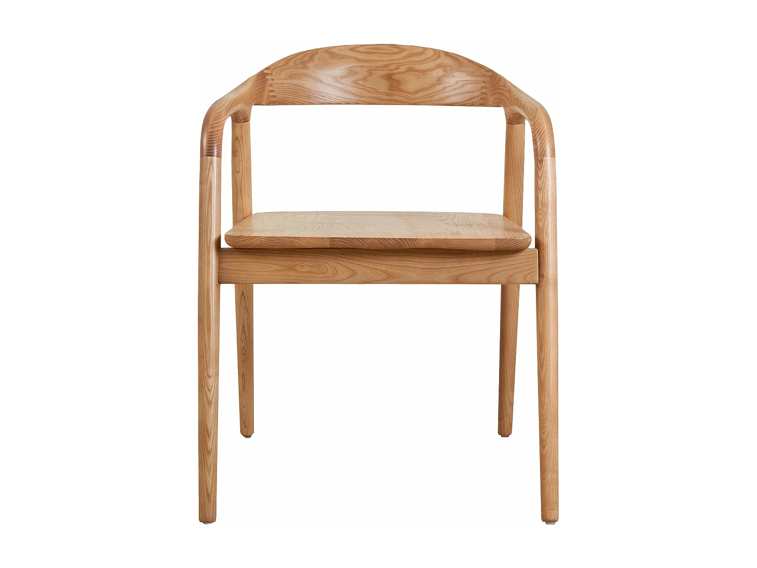 Chaise repas avec accoudoirs en frêne naturel OLGA