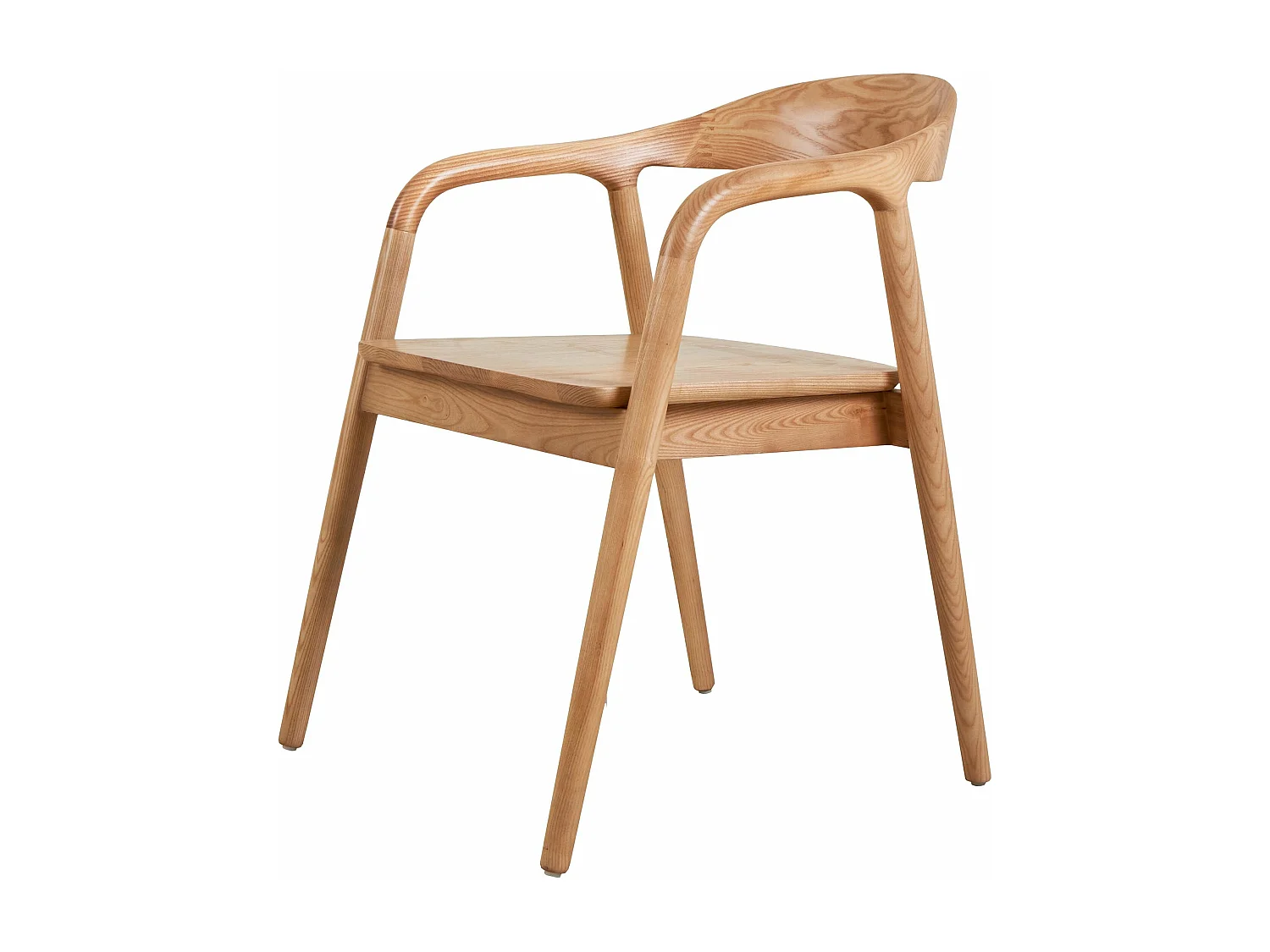 Chaise repas avec accoudoirs en frêne naturel OLGA