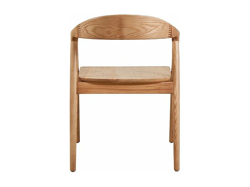Chaise repas avec accoudoirs en frêne naturel OLGA